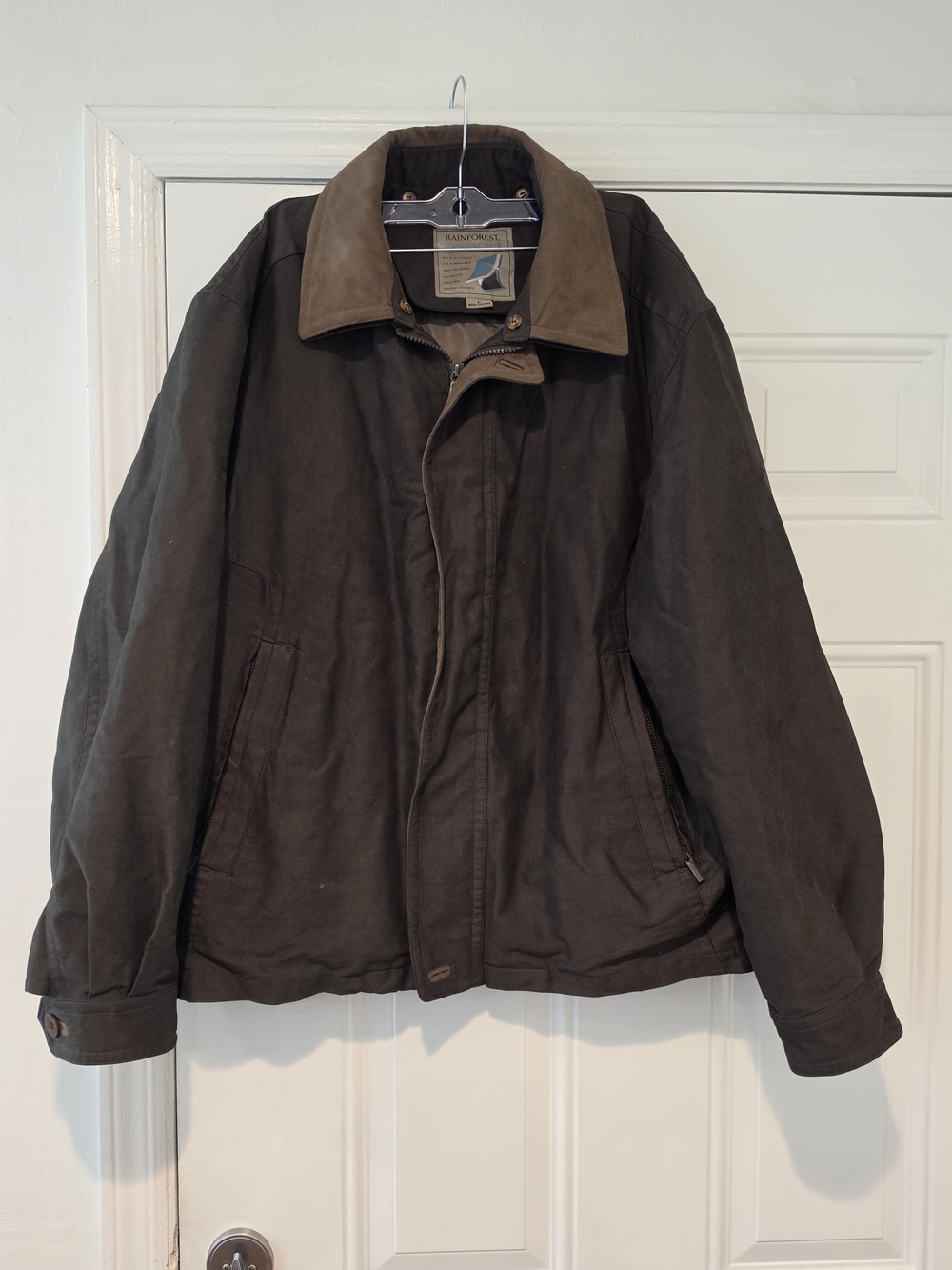 RAINFOREST Men's Olive Brown Zip-up Jacket
